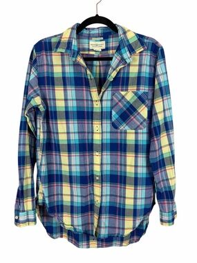 Denim & Supply Ralph Lauren Plaid Button Down Shirt RL Boyfriend Cotton Medium